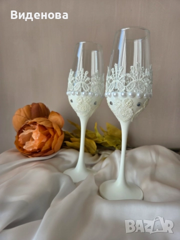 Продавам сватбени чаши , снимка 3 - Сватбени аксесоари - 52723742