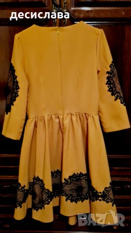 Жълта рокля, снимка 4 - Рокли - 34983180