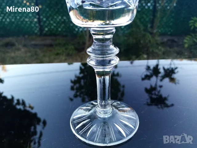 * Ропотамо * - 5 кристални чащи за вино / ракия , снимка 6 - Чаши - 56339818