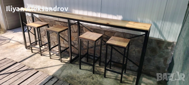 Изработка на бар плотове и бар столове от метал, снимка 8 - Маси - 53849420