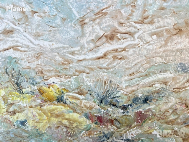 УНИКАТ КАРТИНА МАСЛО ПОДПИСАНА И ДАТИРАНА, снимка 3 - Картини - 54133823