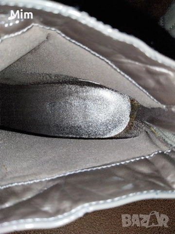 41 Лачени полуботушки с висок ток цвят капучино , снимка 4 - Дамски боти - 52339658