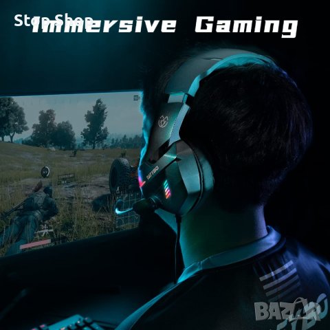 Геймърски слушалки Tatybo с микрофон за PC PS4 PS5 Xbox One Series X/S Switch, PS4 слушалки със супе, снимка 3 - Слушалки и портативни колонки - 39752782