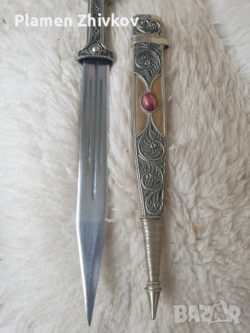 кавказка кама с филигран, снимка 8 - Антикварни и старинни предмети - 54015486