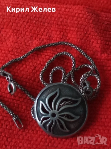 ФЛОРАЛЕН СРЕБЪРЕН МЕДАЛЬОН сФИНА СРЕБЪРНА ВЕРИЖКА СРЕБРО 925 с НУЖДА от РЕМОНТ на ЗАКОПЧАЛКАТА 49776, снимка 15 - Колиета, медальони, синджири - 50421443