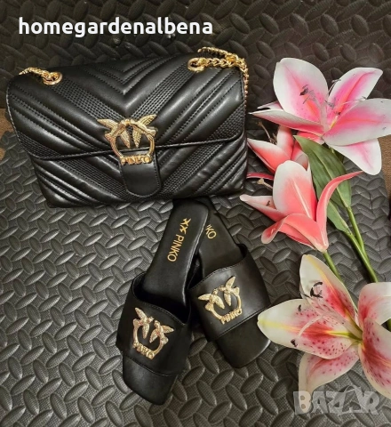 Дамски чехли Pinko – Черно 🖤✨