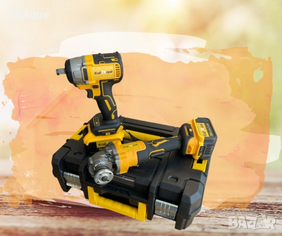 Комплект 2в1 акумулаторен гайковерт + ъглошлайф 36V 8А, снимка 6 - Друга електроника - 52852420