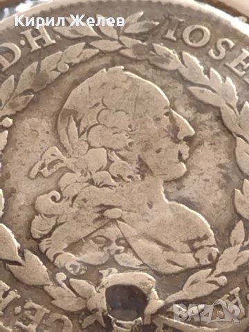 Сребърна монета 20 кройцера 1775г. Кремниц Римска империя , снимка 7 - Нумизматика и бонистика - 42871577