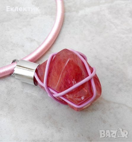 2 колиета с черешов кварц, снимка 6 - Колиета, медальони, синджири - 38662882