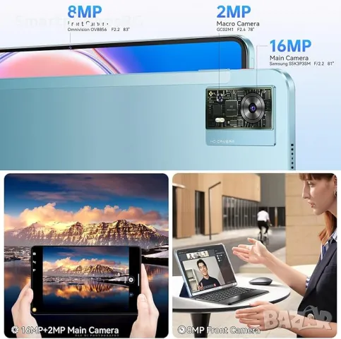 Таблет Oukitel OT5S 24GB RAM 256GB ROM 12 инчов Таблет с 8250 mAh батерия, снимка 10 - Таблети - 48395060