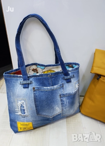 Дънкова чанта тип торба деним лека и удобна Нова!! , снимка 7 - Чанти - 48790970