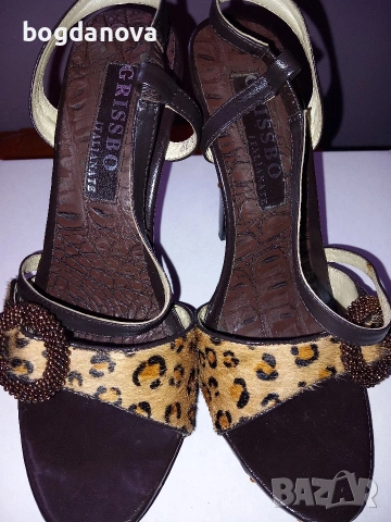 Чисто нови елегантни обувки на ток от естествена кожа и косъм, снимка 5 - Дамски елегантни обувки - 54038711