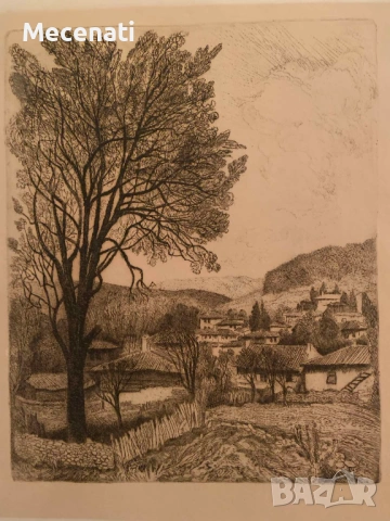 ДАНАИЛ ИГНАТОВ акватинта, снимка 3 - Картини - 53133548