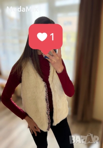 🤍 Стилно елече в цвят мръсно бяло 