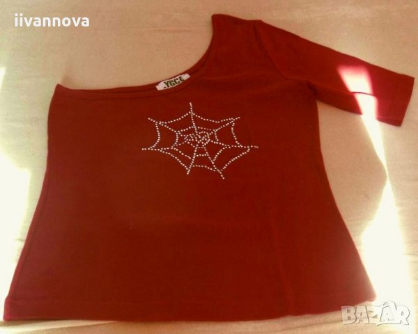 Блуза с паяжина, снимка 2 - Блузи с дълъг ръкав и пуловери - 30089480