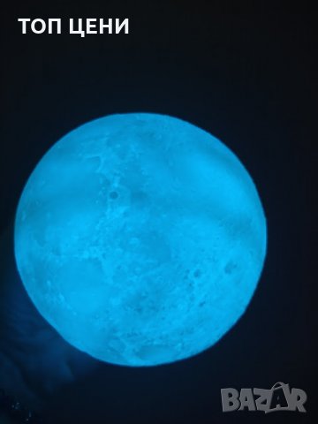3D LED нощна лампа с форма на луна, снимка 4 - Други - 30850837