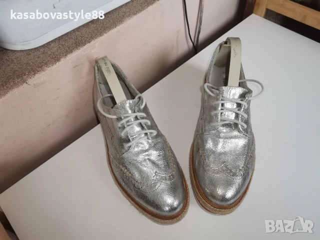 Сребристи Обувки Tamaris 38н., снимка 12 - Дамски ежедневни обувки - 54277252