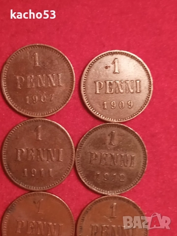 1 пени 1907-1916 г. Русия за Финландия., снимка 2 - Нумизматика и бонистика - 52502523
