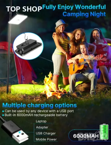 Mexllex 163LED охранителна лампа с отделен соларен панел, сензор за движение, USB,IP65, дистанционно, снимка 3 - Соларни лампи - 49487916