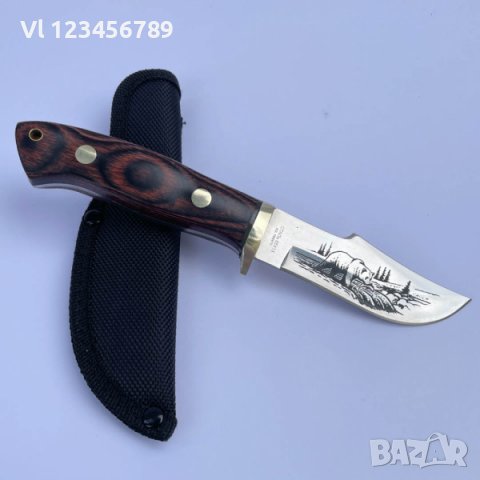 Бутиков двустранно гравиран ловен нож  88х192