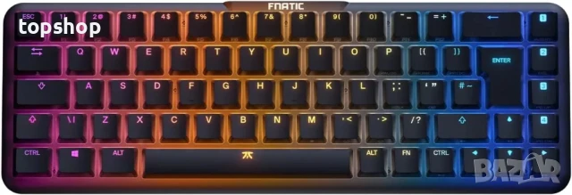 НОВА супер бърза клавиатура за електронни спортове Fnatic STREAK65 LP Черна