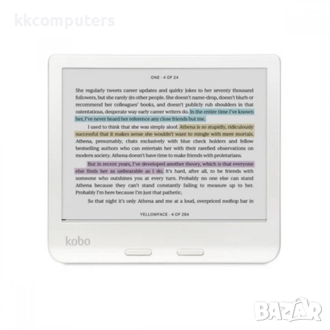 Kobo Libra Colour Четец за е-книги- 7" цветен E-Ink дисплей, 32GB, водоустойчив, бял, снимка 3 - Друга електроника - 52825791