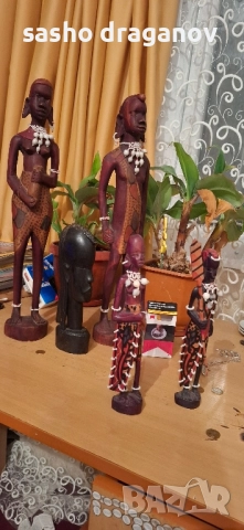2 ръчно издялани африкански фигурки, снимка 10 - Други ценни предмети - 52500620
