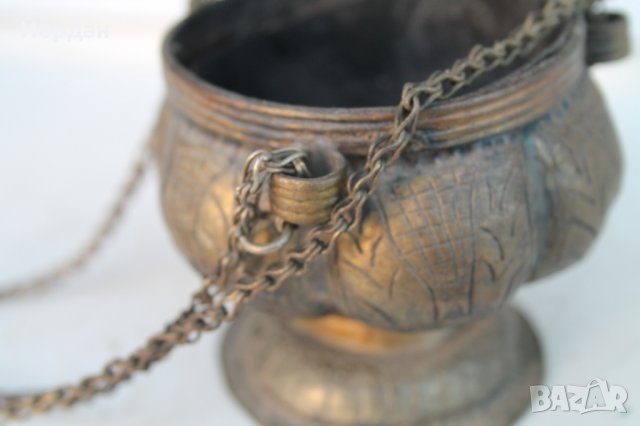 Старо сребърно кандило сачан, снимка 5 - Други ценни предмети - 42880328