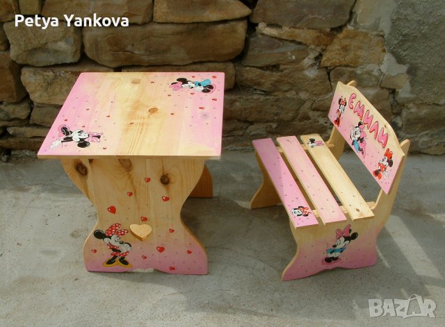 рисувана маса и стол, снимка 7 - Мебели за детската стая - 33753857