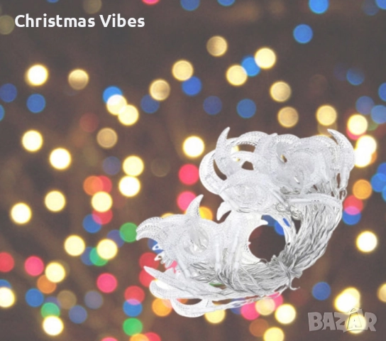 Празнични Коледни лампички с форма на лунички, снимка 4 - Декорация за дома - 52081698