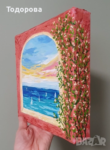 Средиземноморска мечта -маслени бои, снимка 3 - Картини - 51984554