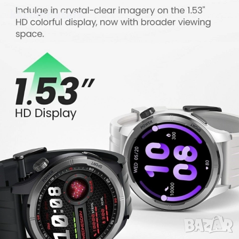 HAYLOU Solar Neo LS21 Смарт часовник- 1.53", 127 Спорт, 24/7 сърдечен ритъм, кислород в кръвта, кръв, снимка 6 - Смарт часовници - 52536915