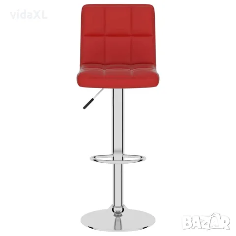 vidaXL Бар табуретка, виненочервена, изкуствена кожа, снимка 3 - Столове - 56147022