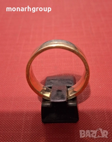 Златен пръстен с надпис, снимка 2 - Пръстени - 51898686