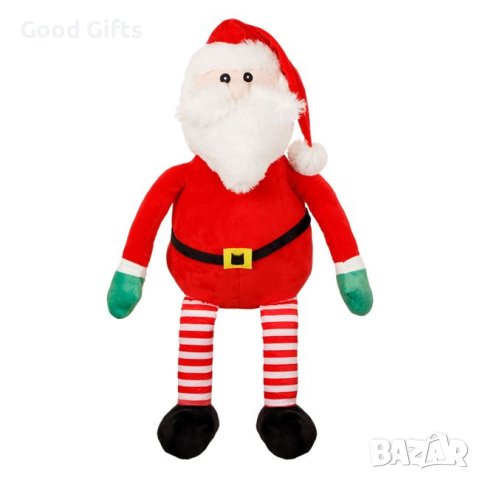 Коледна плюшена играчка Дядо Коледа с дълги крака, 62см