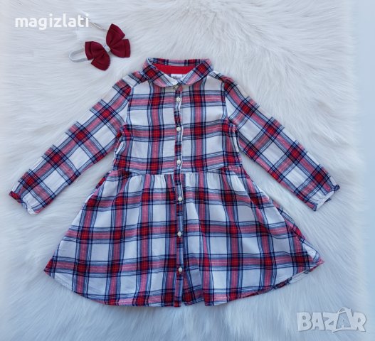 Карирана рокля H&M 2-3 години , снимка 14 - Детски рокли и поли - 39081932