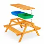 ОТНОВО НАЛИЧНА Детска маса с пейки и пясъчник 2в1 GINGER HOME, снимка 6