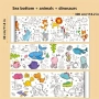 Платно за оцветяване с дължина от 3 метра с морски животни, навито е на руло и фолирано – 5лв., снимка 1