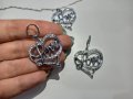 Дамски комплект синджирче LOVE, висулка и обеци, щампа 925, нов , снимка 3