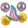 Комплект Балони "Пеперуда" /5 броя/, снимка 1 - Декорация за дома - 38611576