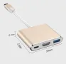 Зареждаща Станция 4K USB-C 3.0 3в1 Type-C към HDMI, USB 3.0 Адаптер и Сплитер , снимка 14