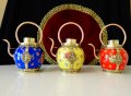 Тибетски чайник порцелан,мед и месинг. , снимка 13