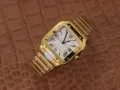 Унисекс часовник Cartier Santos de Cartier Gold с автоматичен механизъм, снимка 10