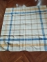 Покривка ленена, каре, лен - 100 %, жълто и синьо, 1.30 м./1.22.м., снимка 7