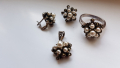 Сребърен комплект с речни перли , снимка 1 - Колиета, медальони, синджири - 44774860