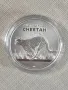 1 унция сребърна монета Австралия зоопарк - гепард 2021 , снимка 3