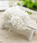Сноп 12 бр Бели захарни тичинки с топче декоративни цветя бутониери декорация сватба ръчна изработка