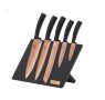 Луксозен сет 5 ножа с магнитна поставка , снимка 2