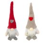 4214 Коледна фигура Гномче с шапка сърце, снимка 1 - Декорация за дома - 42663230