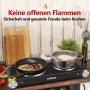CUSIMAX Hob 2 Електрически чугунен котлон 2 плочи с двоен контрол на температурата, преносим котлон , снимка 3